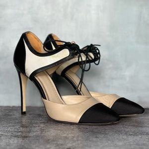 Leather gorgeous heels Mary Jane style pumps